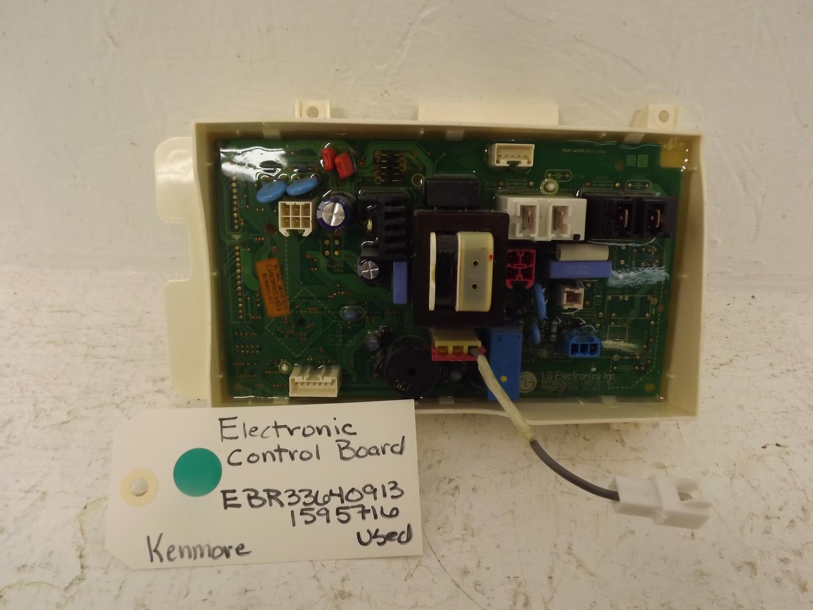 Kenmore Dryer EBR33640913 1595716 Electronic Control Board Used Kenmore Dryer EBR33640913 1595716 Electronic Control Board Used